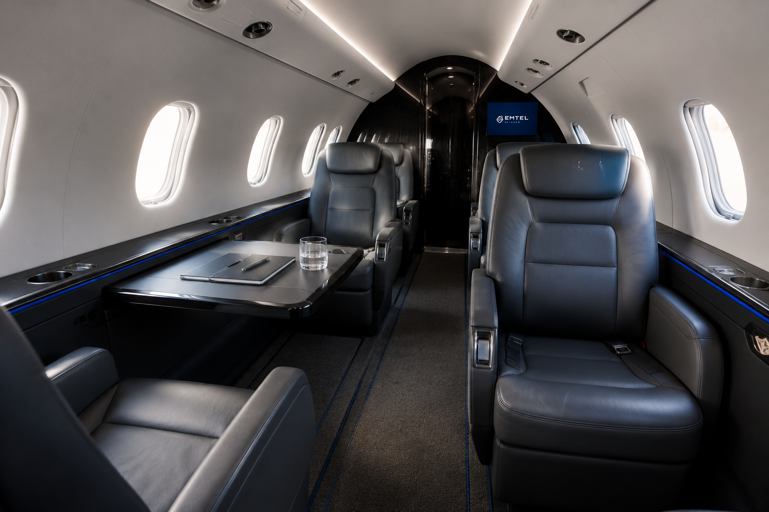 Interior da cabine executiva